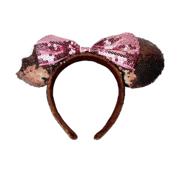 Disney Parks Mickey Ice Cream Bar Bite Sequined Mickey Ears OS main image 7